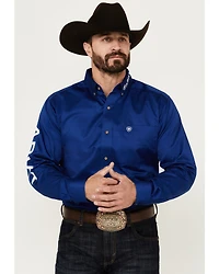 Ariat Men's Team Logo Twill Fitted Long Sleeve Button-Down Western Shirt