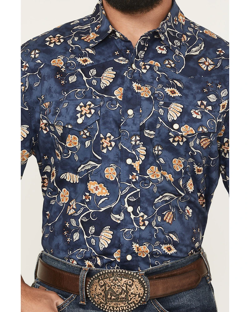 Pendleton Men's Laramie Floral Print Short Sleeve Snap Western Shirt
