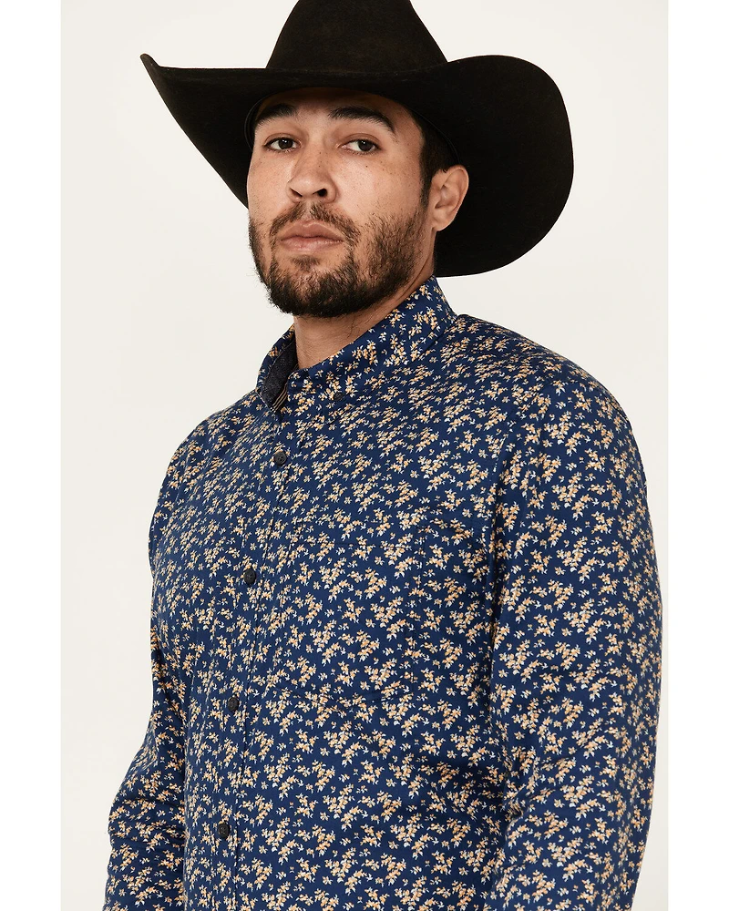 Cody James Men's El Camino Hills Floral Print Long Sleeve Button-Down Stretch Western Shirt