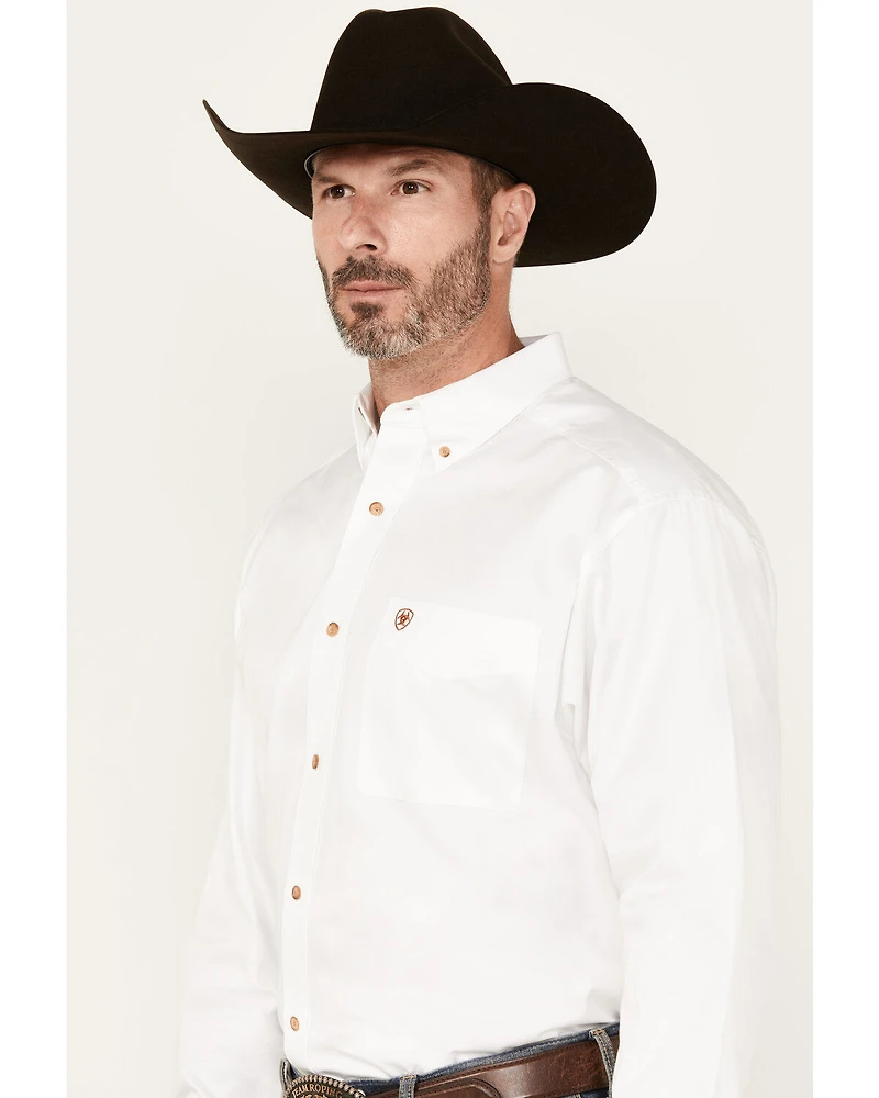 Ariat Men's Solid Twill Long Sleeve Western Shirt - Big & Tall