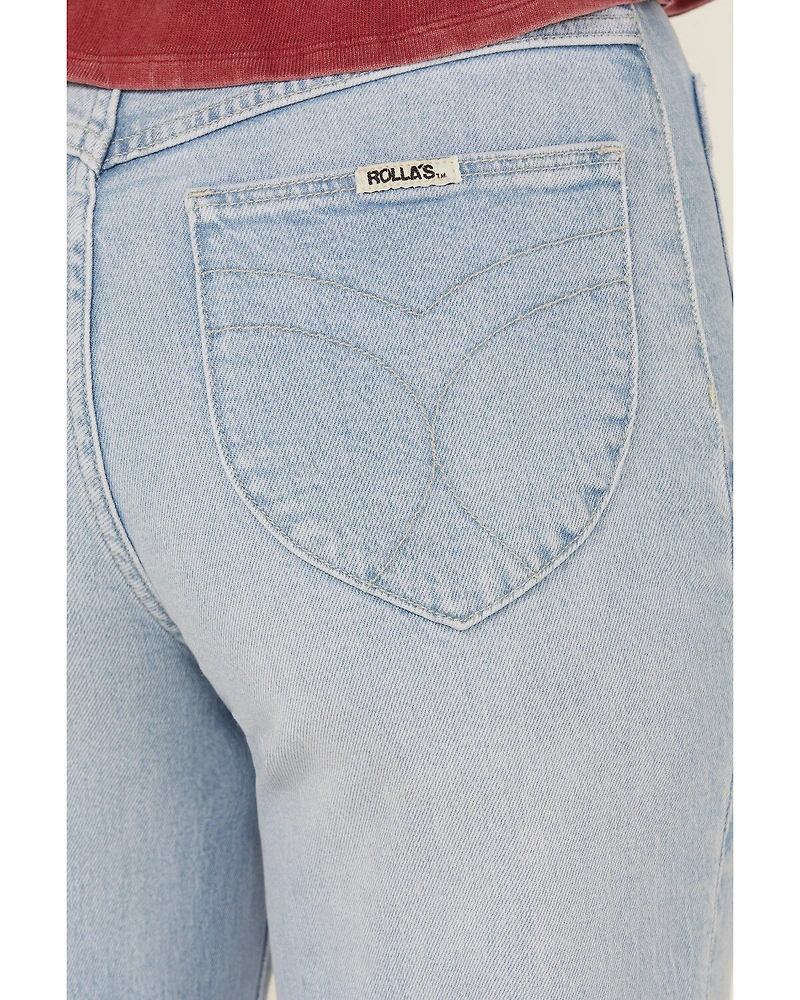 Rolla's Women's Boot Barn Exclusive Bluebird Light Wash High Rise Sailor Wide Leg Stretch Denim Jeans