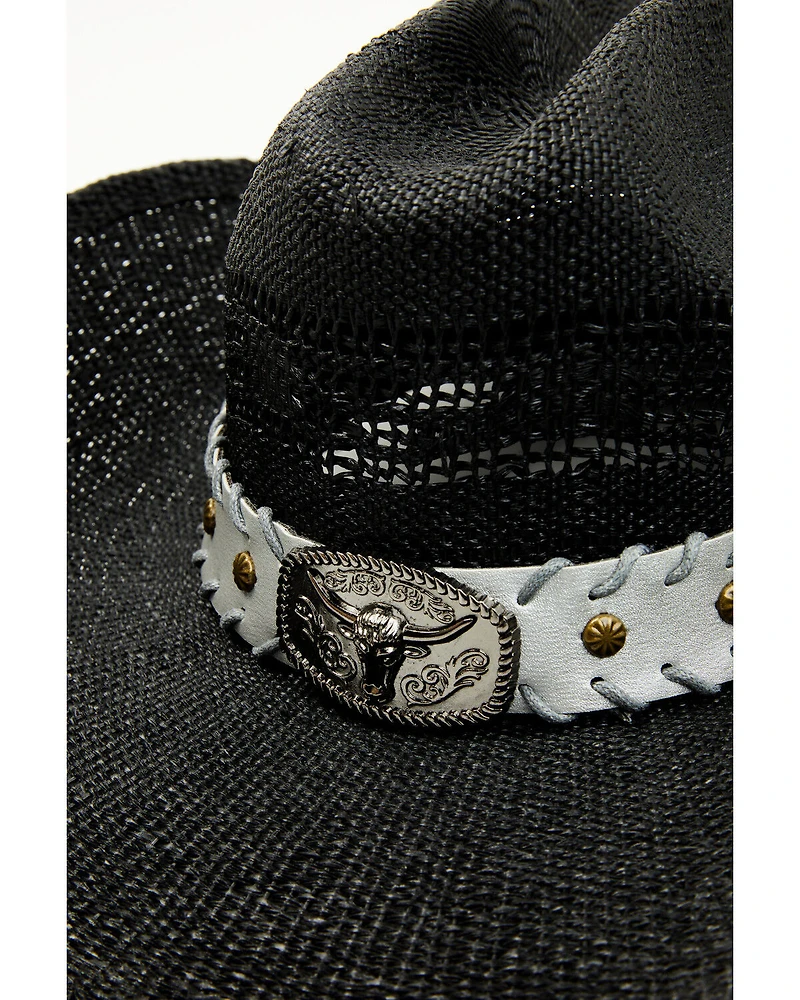 Cody James Longhorn Luke Straw Cowboy Hat