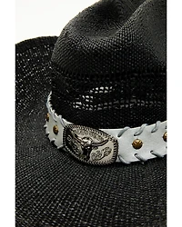 Cody James Longhorn Luke Straw Cowboy Hat