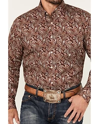Roper Men's Amarillo Paisley Print Long Sleeve Button-Down Western Shirt