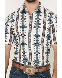 RANK 45® Men's Brody Southwestern Striped Short Sleeve Button-Down Stretch Western Shirt
