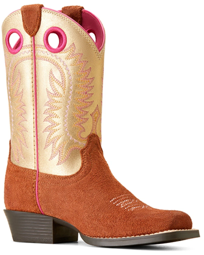 Ariat Girls' Derby Monroe Western Boots - Square Toe