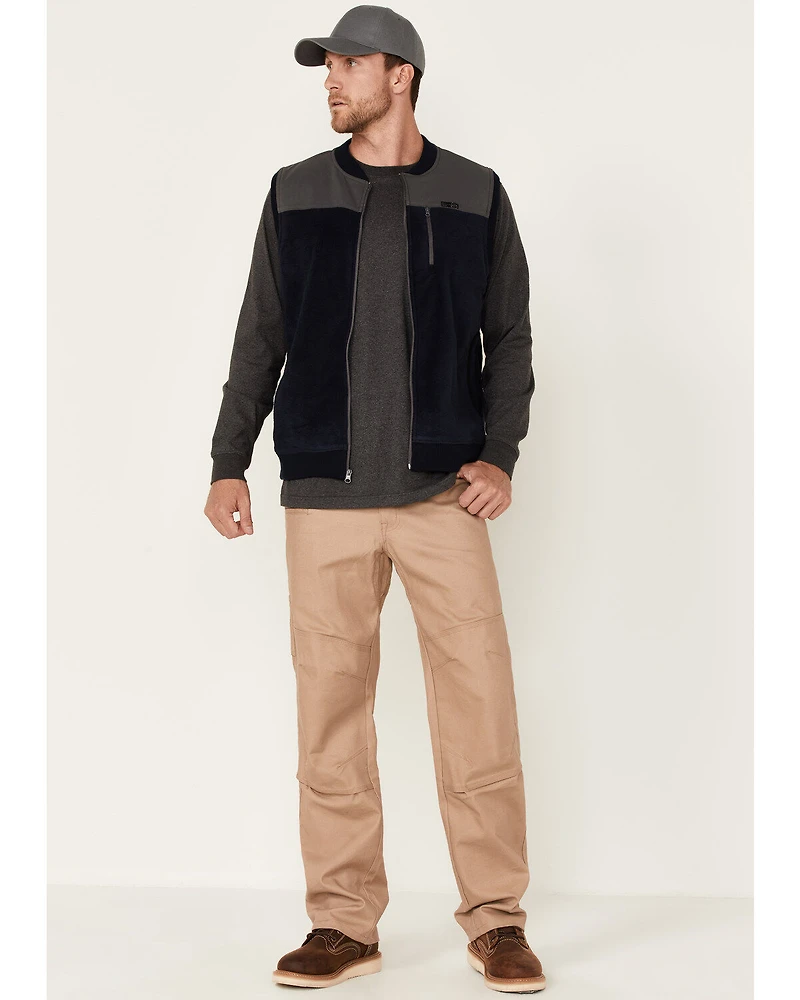 Wrangler ATS Men's All-Terrain Dark Sapphire Fleece Zip-Front Bomber Vest