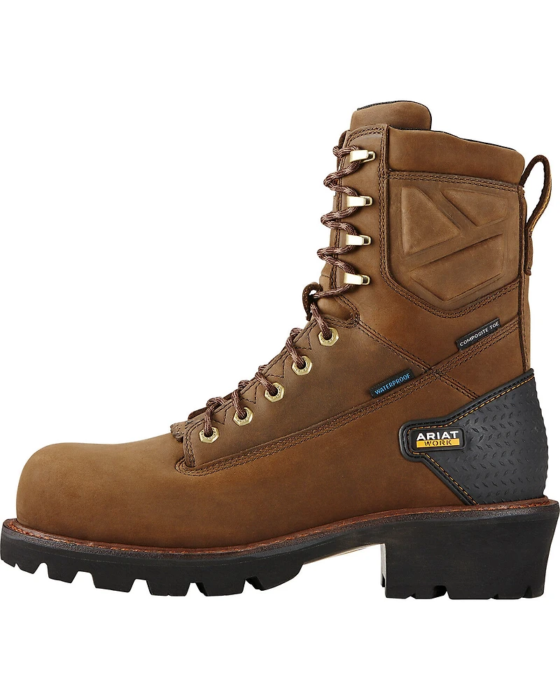 Ariat Men's Powerline H20 8" Lace-Up Work Boots - Composite Toe