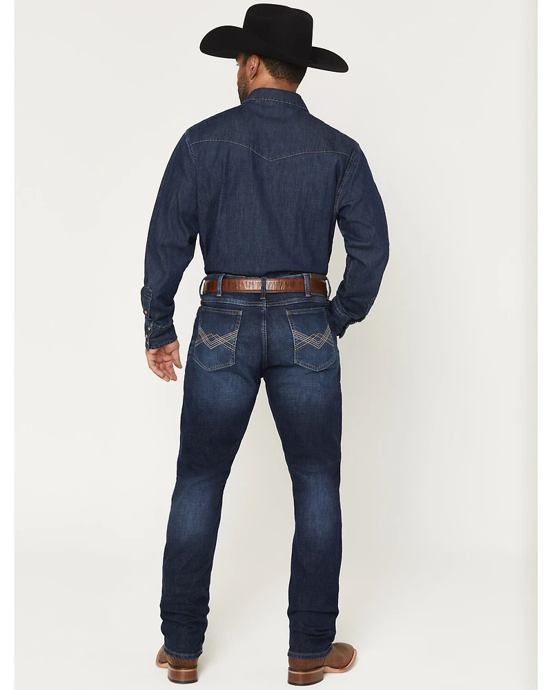 Wrangler 20X Men's 42MWX Chandler Medium Wash Vintage Bootcut Stretch Denim Jeans