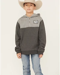 Cinch Boys' 1/4 Button-Down Hooded Pullover