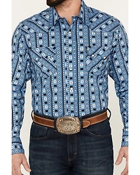 Cinch Men's Southwestern Print Long Sleeve Western Snap Shirt