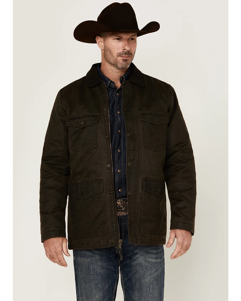 Cody James Men's Road Dust Washed Oil Skin Long Jacket