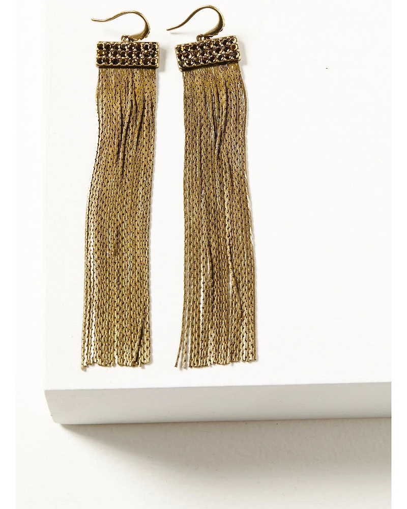 Wonderwest Women's Silky Fringe Earrings