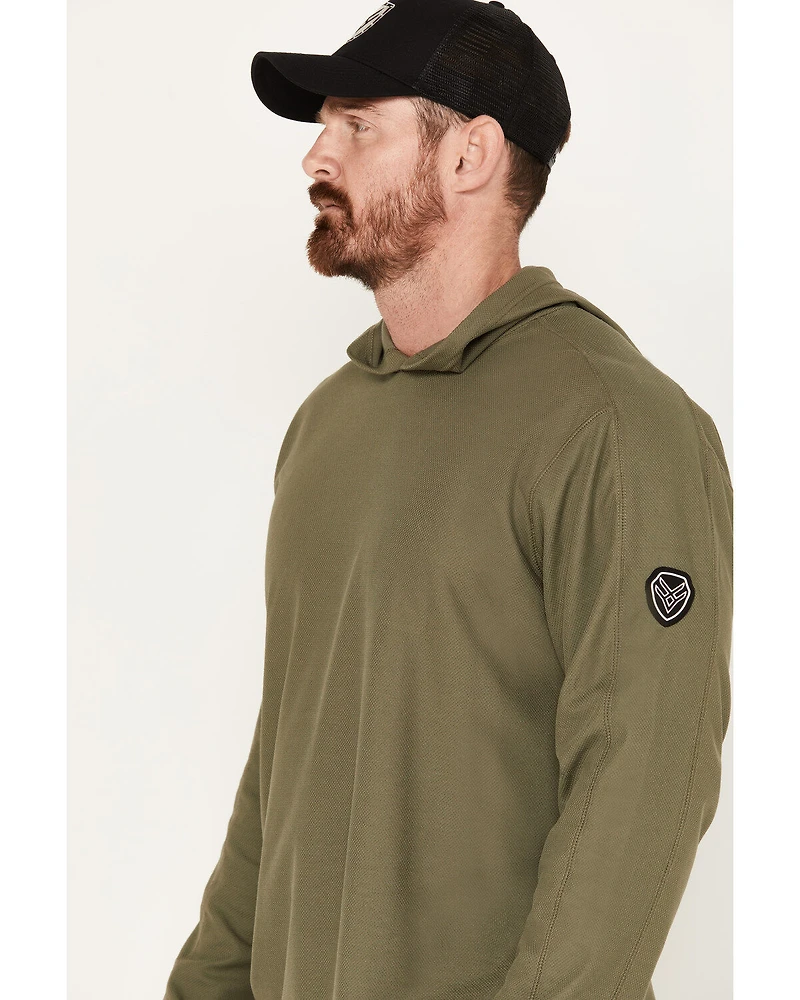 Hawx Men's UPF Long Sleeve Hooded Work Shirt