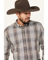 Cody James Men's Fiesta Plaid Print Long Sleeve Button-Down Western Shirt