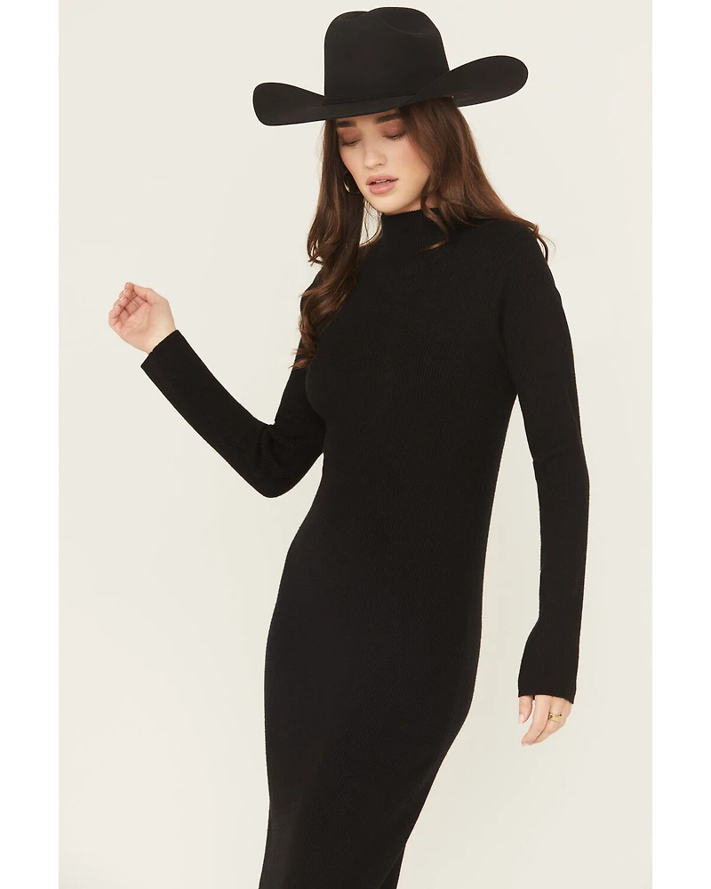Ariat Women's Alicia Long Sleeve Fringe Sweater Midi Dress