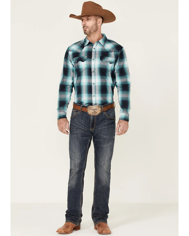 Cody James Men's Gateway Large Plaid Long Sleeve Snap Western Shirt