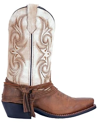 Laredo Women's Myra Ankle Fringe Western Boots - Square Toe