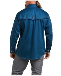 Ariat Men's FR Solid Long Sleeve Button Down Work Shirt - Tall