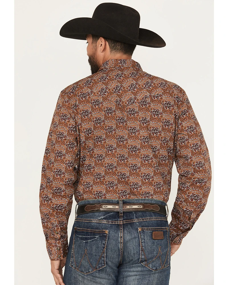 Gibson Trading Co Men's Rusted Still Floral Print Long Sleeve Snap Western Shirt