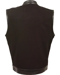 Milwaukee Leather Men's Denim Trim Club Style Vest