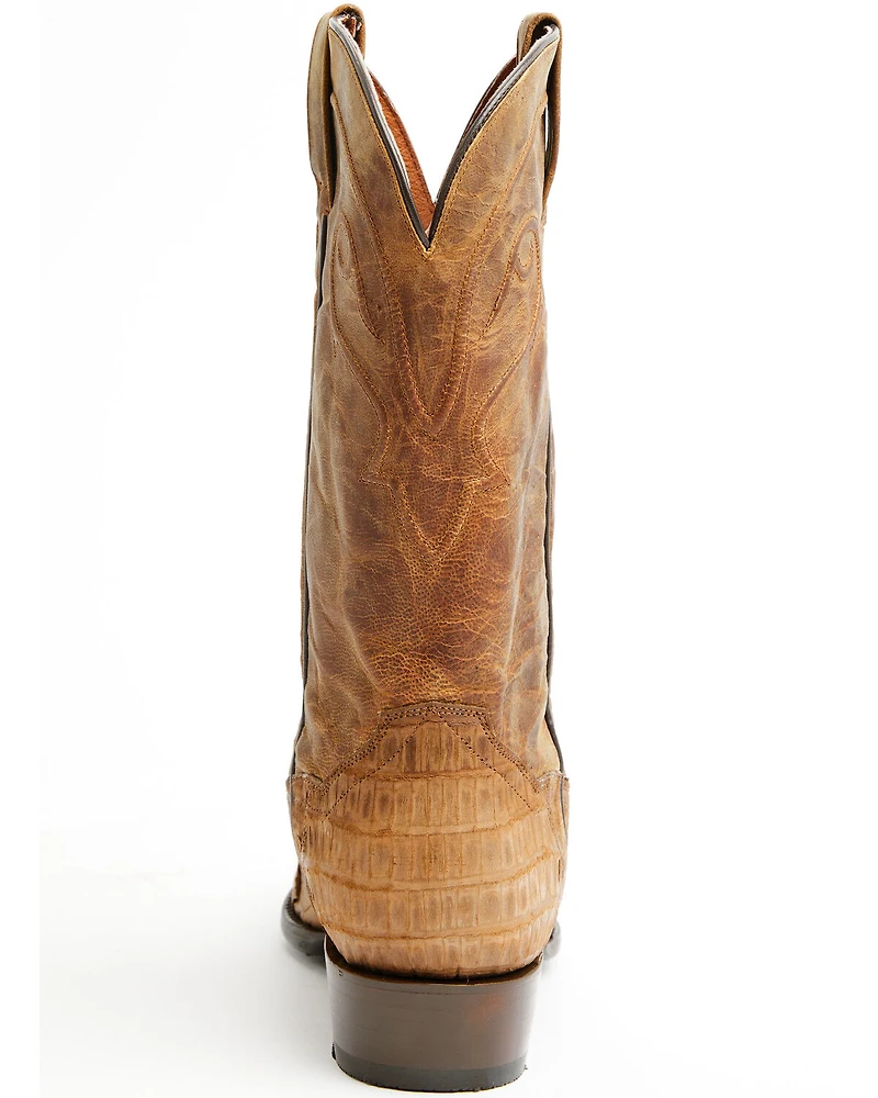 Dan Post Men's Exotic Caiman Makara Tall Western Boots - Round Toe