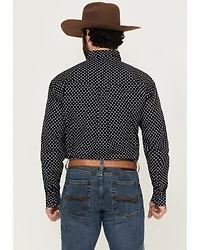 Roper Men's Amarillo Geo Print Long Sleeve Button-Down Western Shirt