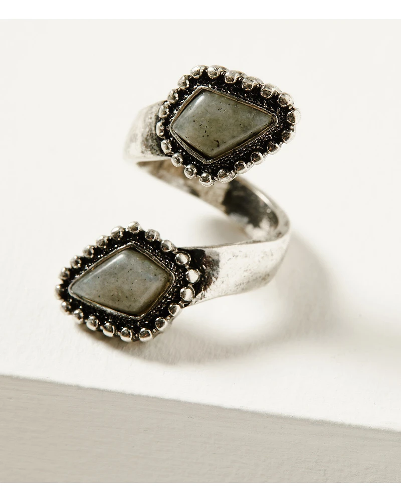 Shyanne Women's Soleil Twisted Silver Statement Ring