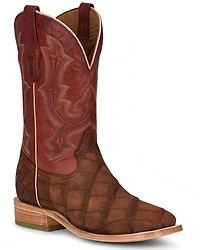 Corral Men's Exotic Alligator Embroidered Western Boots - Broad Square Toe