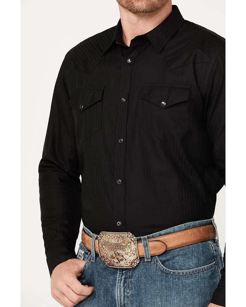 Gibson Men's Southside Satin Stripe Pearl Snap Western Shirt