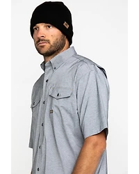 Ariat Men's Grey Rebar Made Tough Durastretch Vent Short Sleeve Work Shirt - Tall
