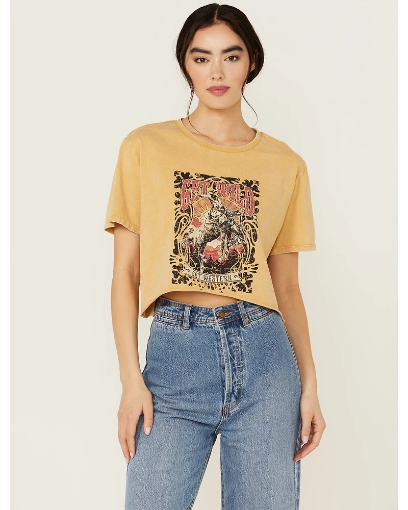Rock 7 Roll Denim Women's Get Wild Short Sleeve Graphic Tee