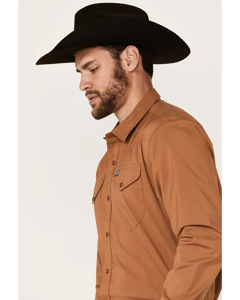 Kimes Ranch Men's Blackout Solid Long Sleeve Snap Performance Western Shirt