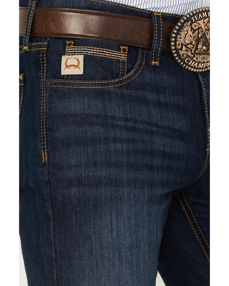 Cinch Men's Jesse Dark Stonewash Slim Straight Performance Stretch Denim Jeans