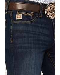 Cinch Men's Jesse Dark Stonewash Slim Straight Performance Stretch Denim Jeans