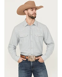 Blue Ranchwear Men's Cloud Striped Long Sleeve Snap Western Shirt