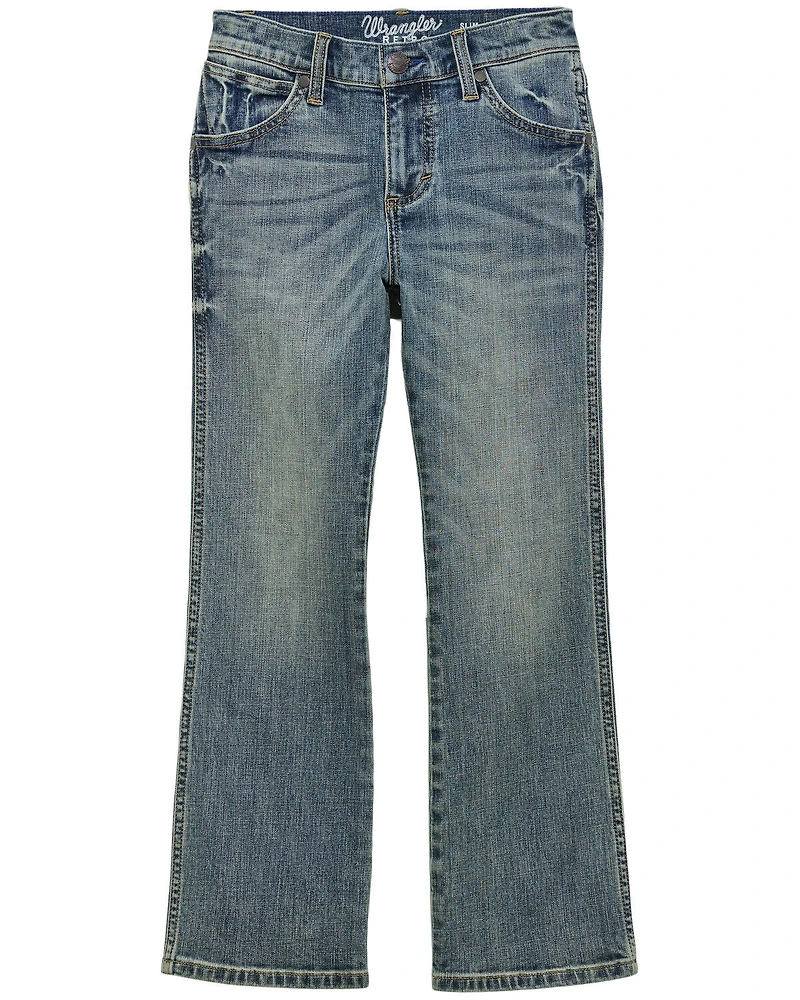 Wrangler Retro Boys' Medium Wash Bootcut Stretch Denim Jeans