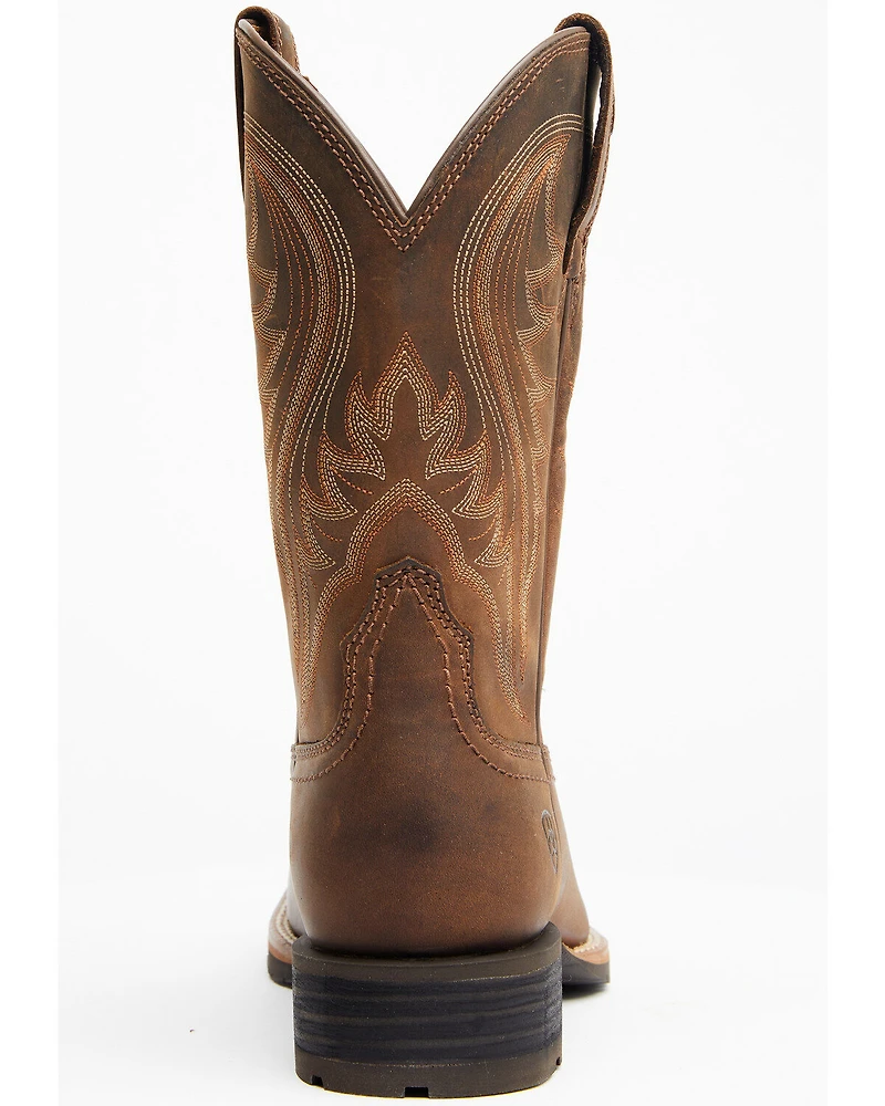 Ariat Men's Distressed Hybrid Rancher Western Performance Boots - Broad Square Toe