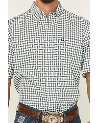 Cinch Men's Geo Print Short Sleeve Button-Down Performance Stretch Western Shirt - Big