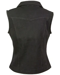 Milwaukee Leather Women's Studded Zip Front Denim Vest - 5X
