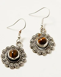 Broken Arrow Jewelry Women's Flower Concho Earrings