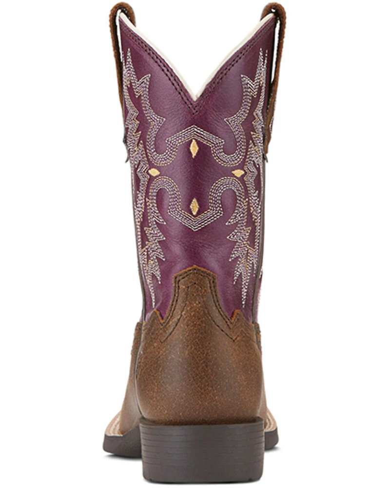 Ariat Girls' Tombstone Western Boots - Broad Square Toe