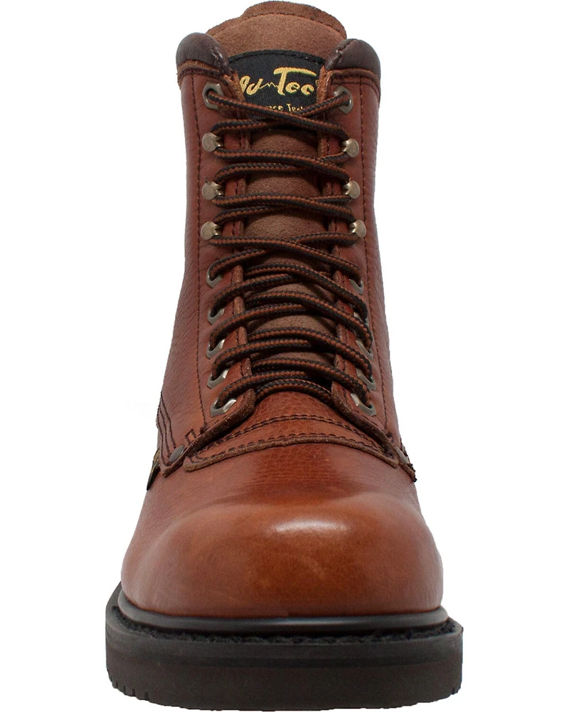Ad Tec Men's 8" Tumbled Leather Work Boots - Soft Toe