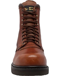 Ad Tec Men's 8" Tumbled Leather Work Boots - Soft Toe