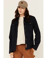 Lucky Brand Workwear Women's Solid Twill Long Sleeve Button-Down Stretch Work Shirt
