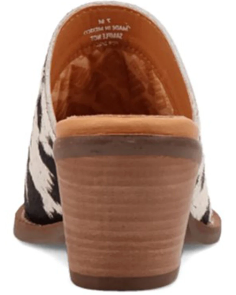 Dingo Women's Calico Hair-On-Hide Mules