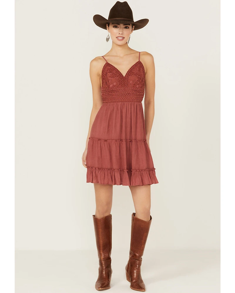 Shyanne Women's Lace Bustier Mini Dress
