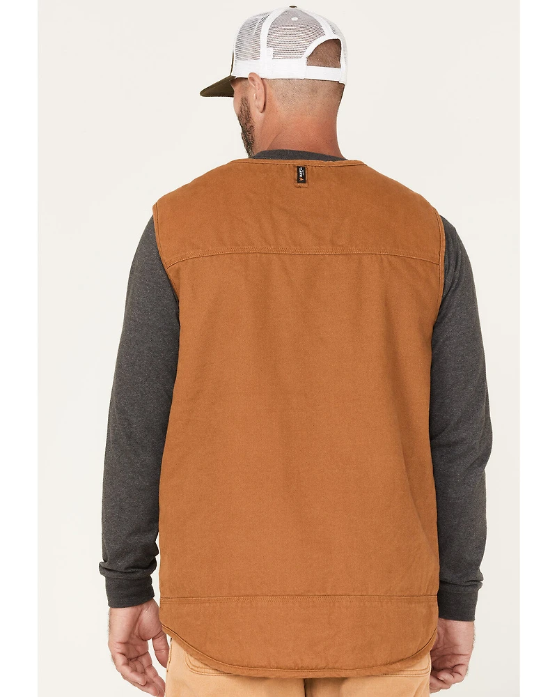 Hawx Men's Weathered Canvas Sherpa Lined Vest
