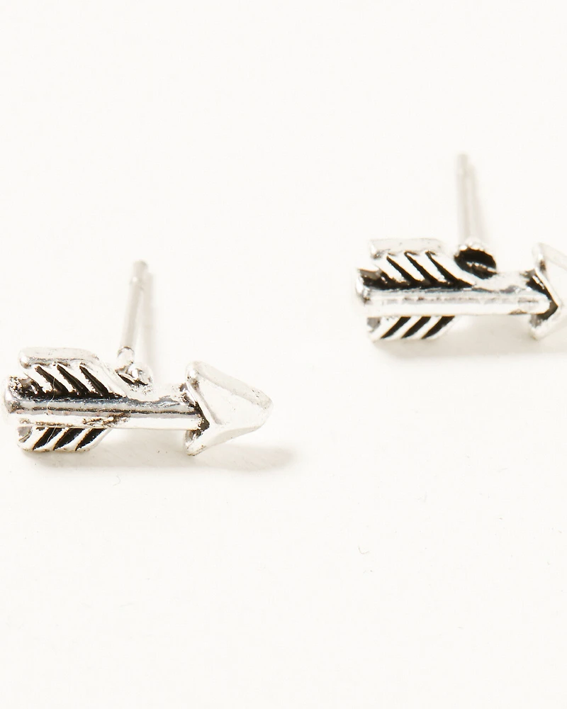 Shyanne Women's Steer Head and Arrow Earring Set - 3 Piece