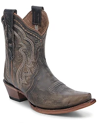 Circle G Women's Embroidered Western Booties - Snip Toe
